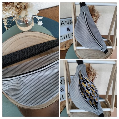 Sac banane velours