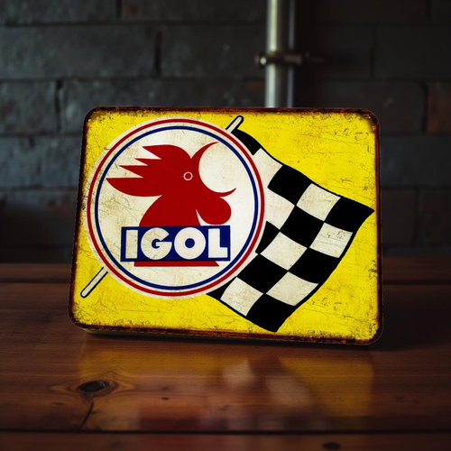 Plaque métal vintage igol
