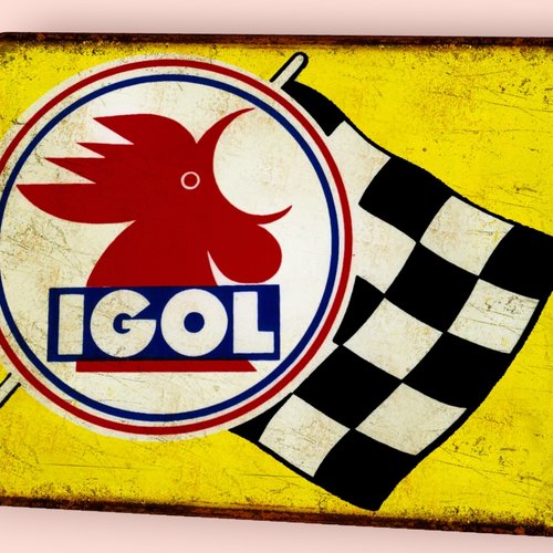 Plaque métal vintage igol