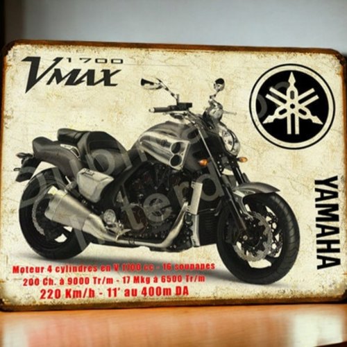 Plaque métal vintage yamaha 1700 vmax