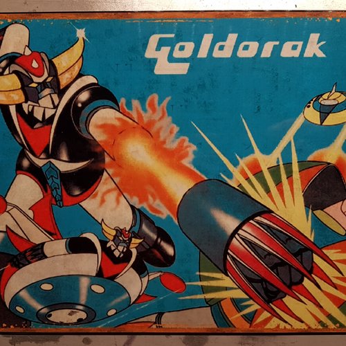 Plaque métal vintage goldorak