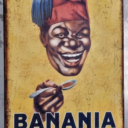 Plaque métal vintage banania