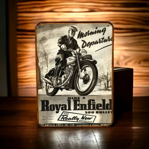 Plaque métal vintage royal enfield bullet