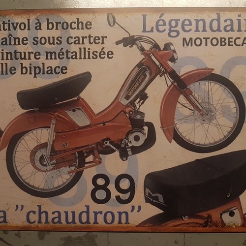 Plaque métal vintage motobécane av89