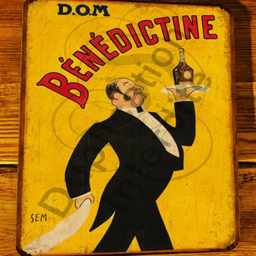 Plaque métal vintage benedictine