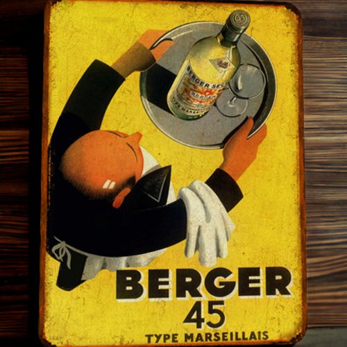 Plaque métal vintage berger