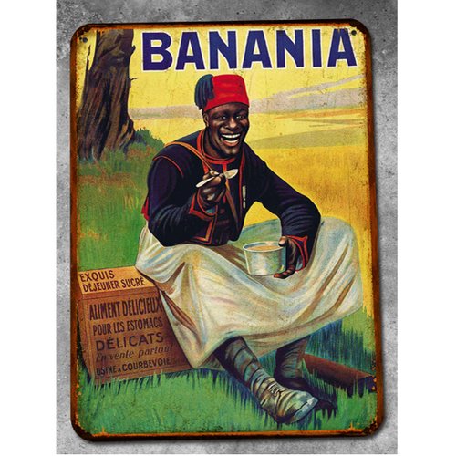 Plaque métal vintage banania tirailleur