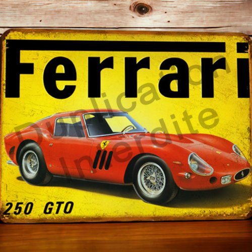 Plaque métal vintage ferrari 250