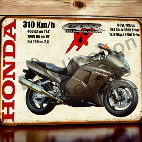 Plaque métal vintage honda cbr 1100 xx