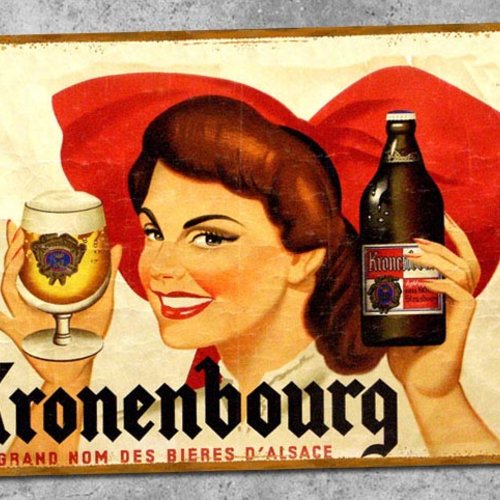 Plaque métal vintage kronenbourg