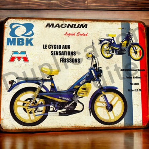 Plaque métal vintage mbk magnum