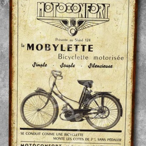 Plaque métal vintage motoconfort 1950