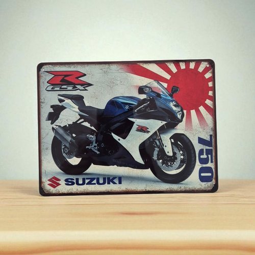 Plaque métal vintage suzuki 750 gsxr