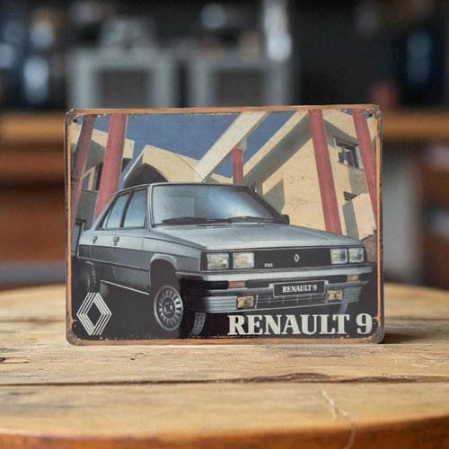 Plaque métal vintage renault supercinq 9