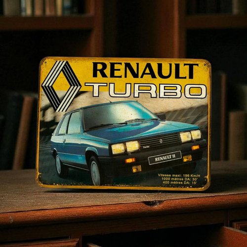 Plaque métal vintage renault supercinq 11