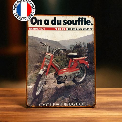 Plaque métal vintage peugeot 103 (1971)