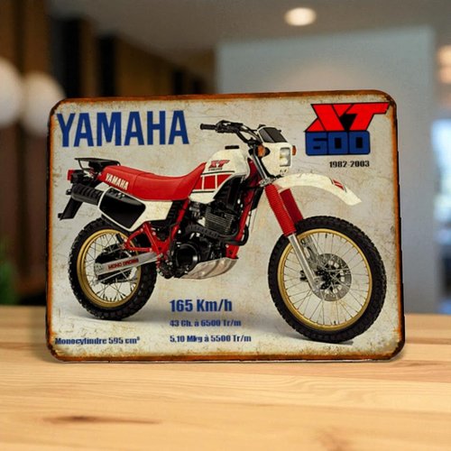 Plaque métal vintage yamaha 600 xt