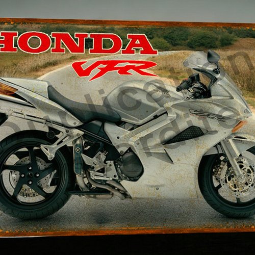 Plaque métal vintage honda 750 vfr (2003)