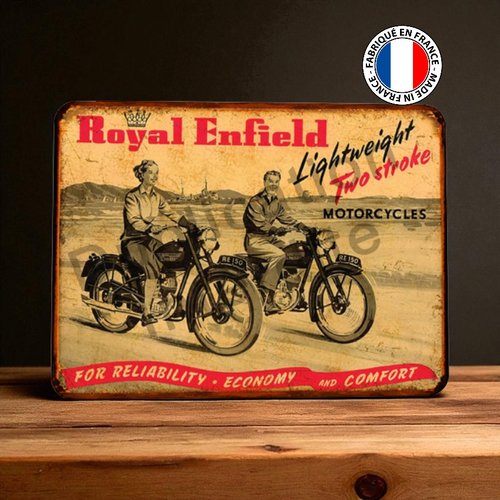 Plaque métal vintage royal enfield re150