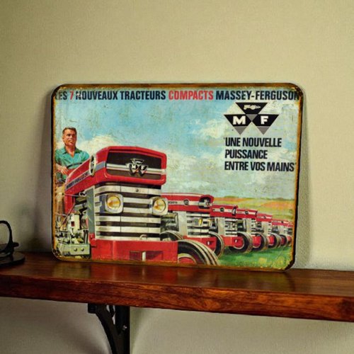Plaque métal vintage massey ferguson