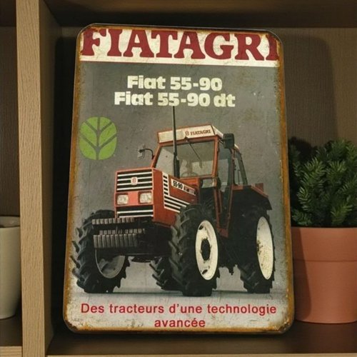 Plaque métal vintage fiatagri