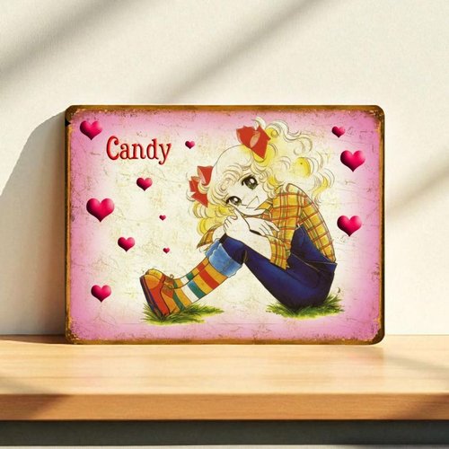Plaque métal vintage tintin candy