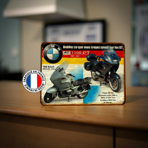 Plaque métal vintage bmw r1100 rt