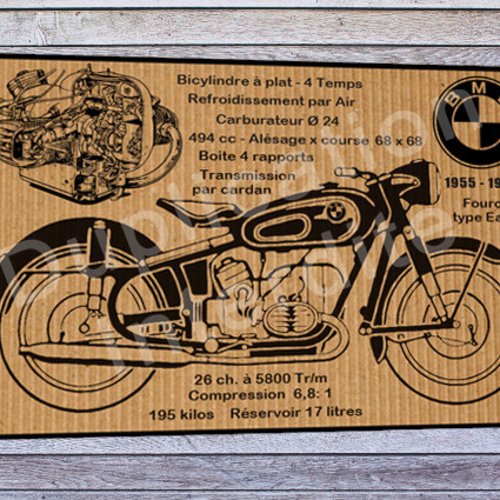 Plaque métal vintage bmw r50