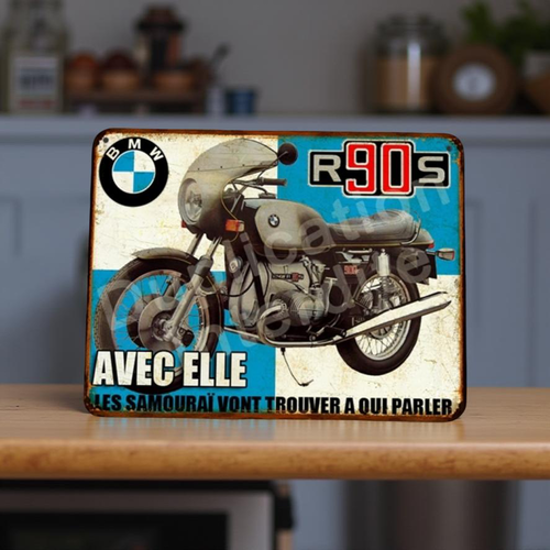 Plaque métal vintage bmw r90s