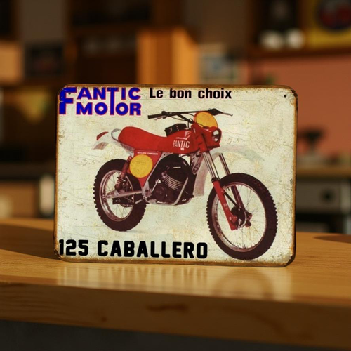 Plaque métal vintage fantic caballero 125