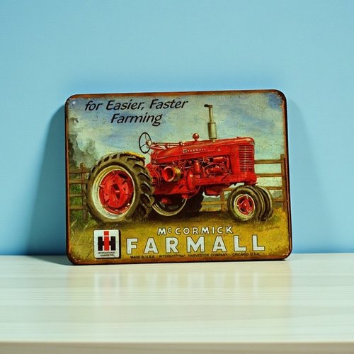 Plaque métal vintage ih farmall