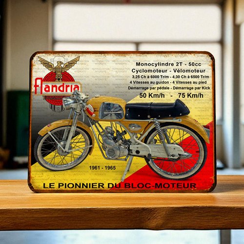 Plaque métal vintage flandria record