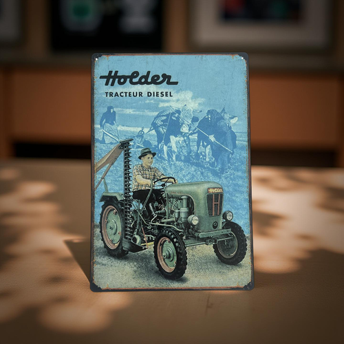 Plaque métal vintage holder