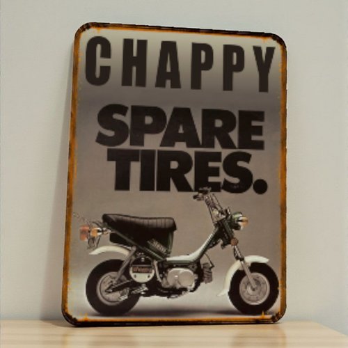 Plaque métal vintage yamaha chappy