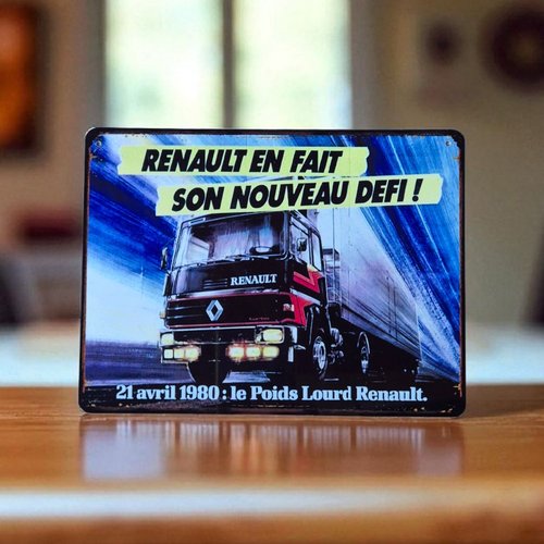 Plaque métal vintage renault truck