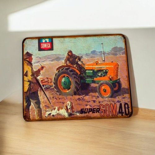 Plaque métal vintage someca 40