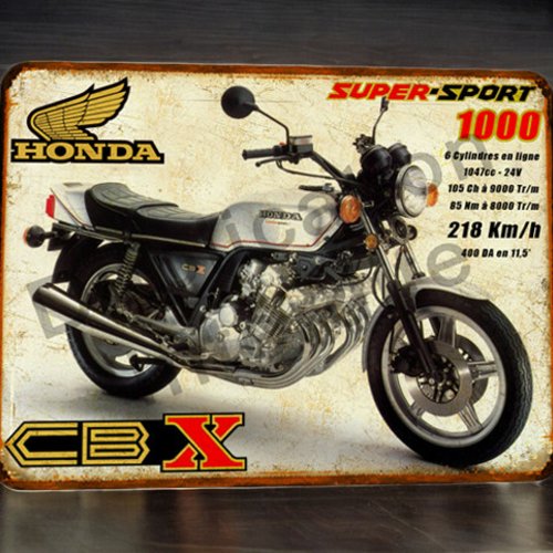 Plaque métal vintage honda cbx 1000