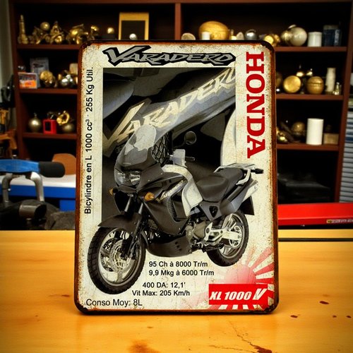 Plaque métal vintage honda 1000 varadero