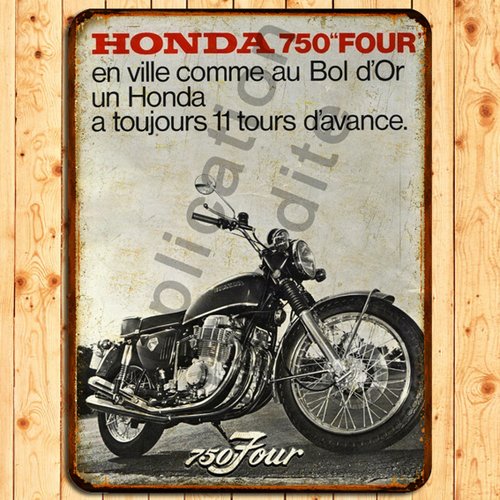 Plaque métal vintage honda cb 750