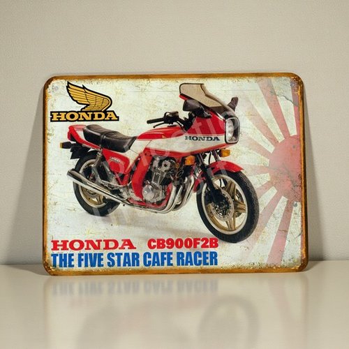 Plaque métal vintage honda cb 900 bol d'or f2