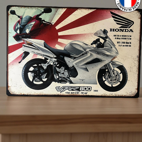 Plaque métal vintage honda vfr 800