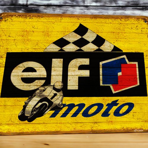 Plaque métal vintage elf