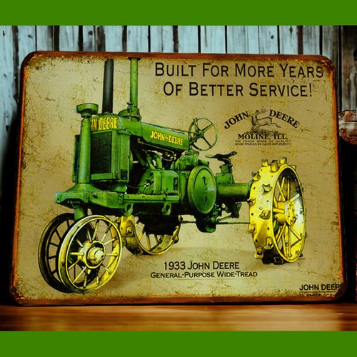 Plaque métal vintage john deere 33