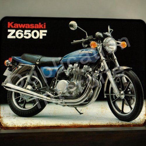 Plaque métal vintage kawasaki z650