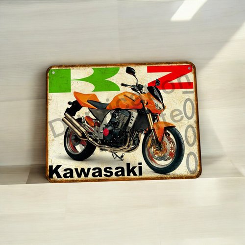 Plaque métal vintage kawasaki z 1000
