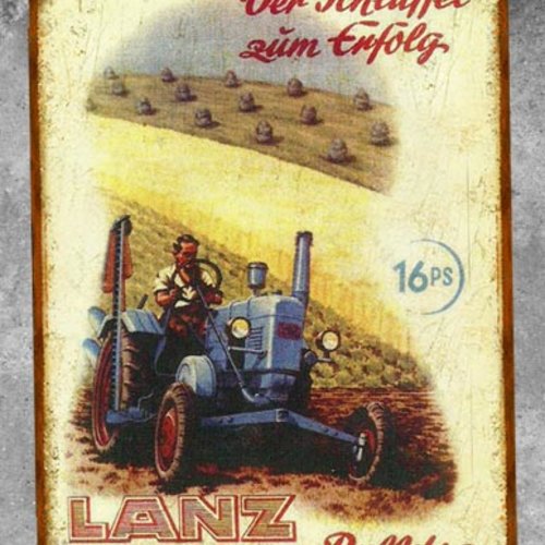 Plaque métal vintage lanz bulldog