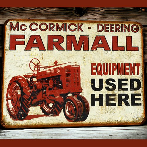 Plaque métal vintage ih farmall - mac cormick