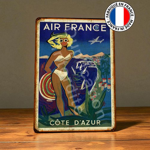 Plaque métal vintage air france