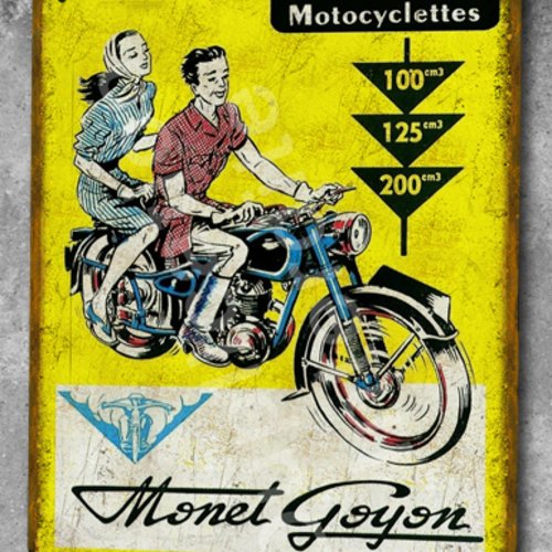 Plaque métal vintage monet goyon