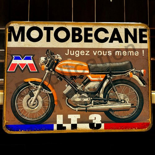 Plaque métal vintage motobécane 125 lt3